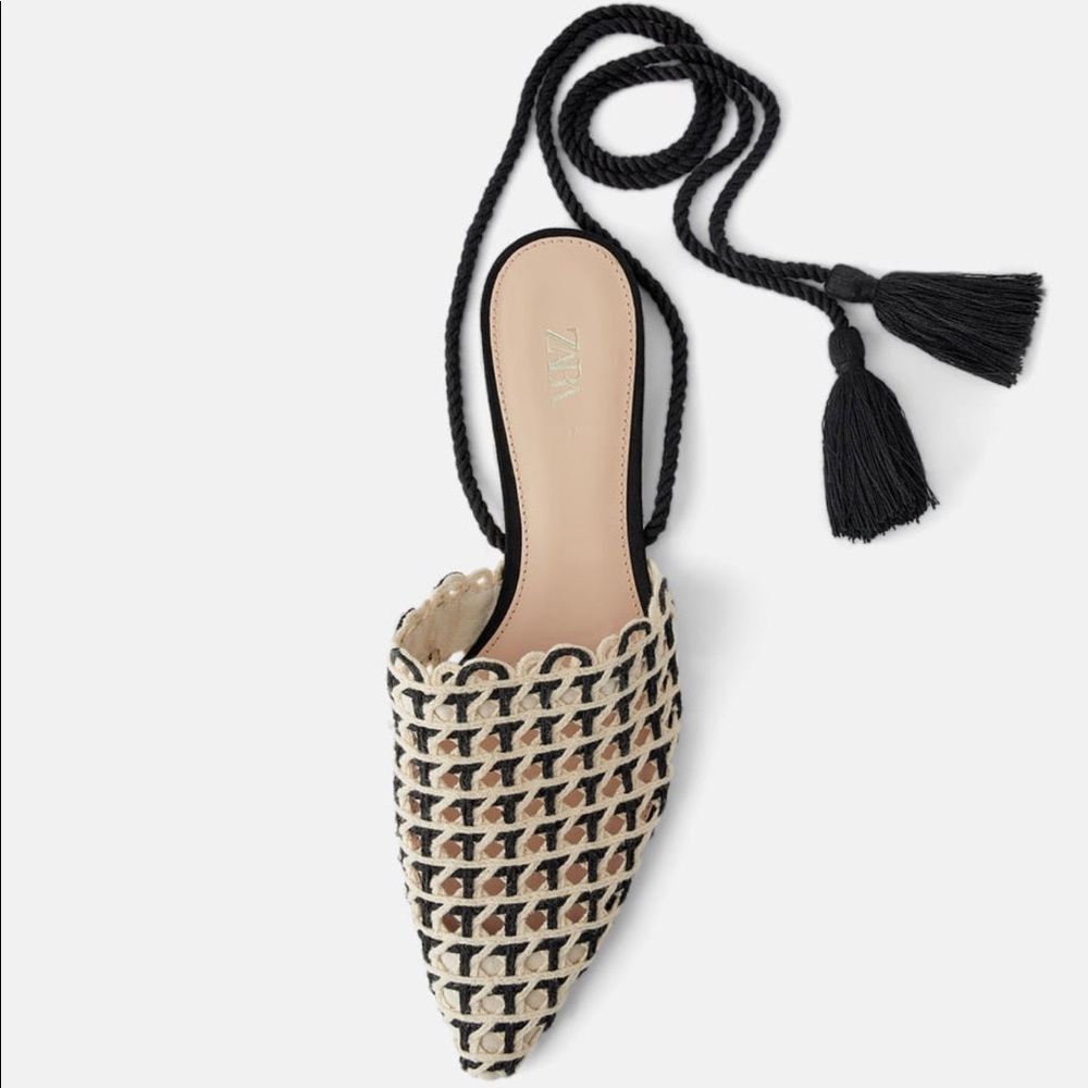 FLAT WOVEN MULES - Picture 5 of 6